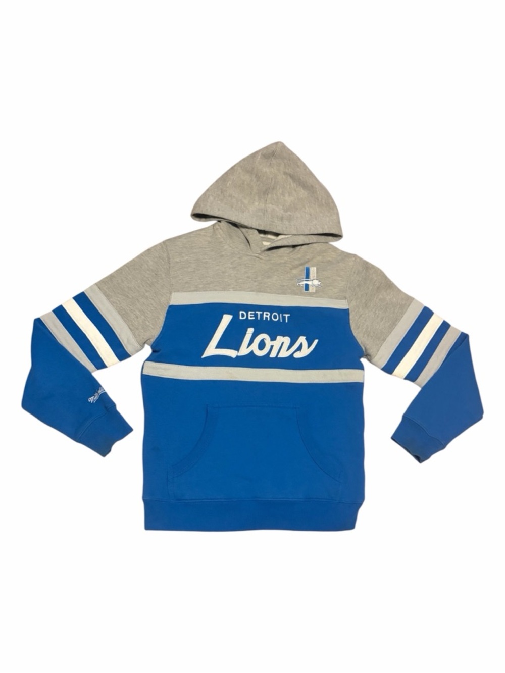 Detroit Lions Mitchell & Ness Throwback Hoodie- Youth Medium 10/12🔵⚪️🏈🦁